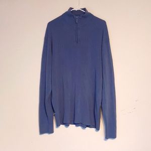 Geoffrey Beene, 3XL, Blue, 1/4 Zipper Sweater